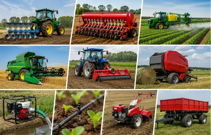 main types of agricultural machinery