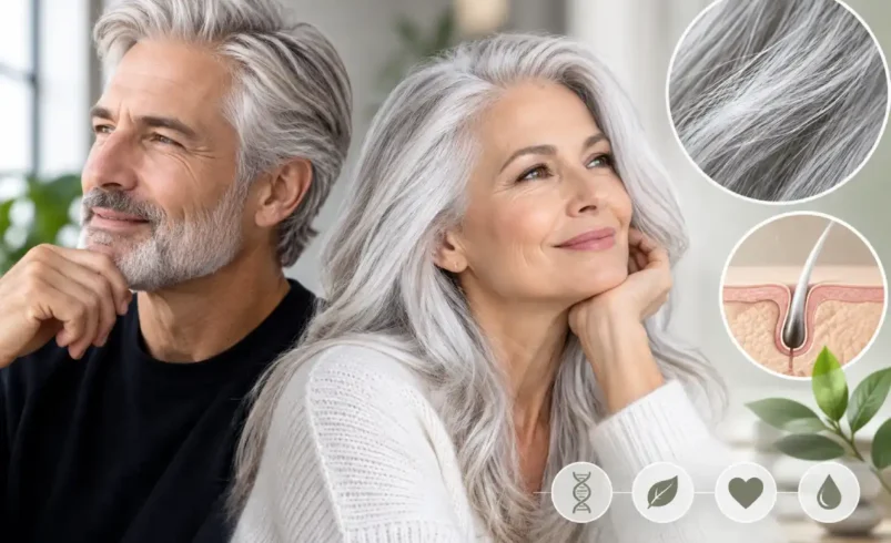 white hair: Causes, Prevention, Treatment & Hair Care Tips
