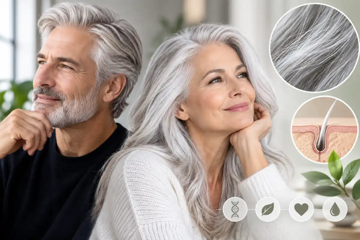 white hair: Causes, Prevention, Treatment & Hair Care Tips
